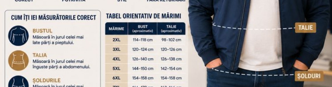 Ghid de mărimi XXL pentru bărbați - Cum îți afli corect măsura și ce înseamnă diferența dintre mărimi